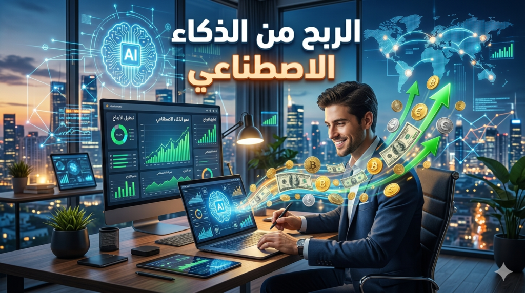 الربح من الذكاء الاصطناعي 2026 | أفضل طرق تحقيق دخل باستخدام AI