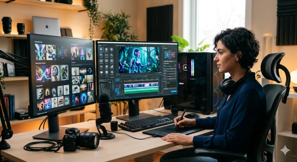 تصميم صور وفيديوهات احترافية وتحقيق الربح من الذكاء الاصطناعي